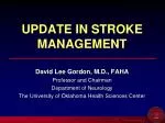 UPDATE IN STROKE MANAGEMENT - slide 1