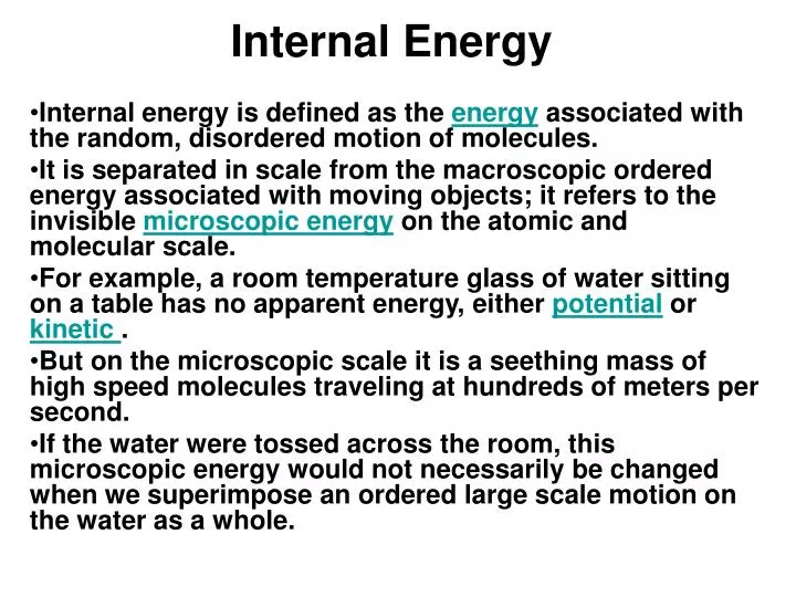 internal energy