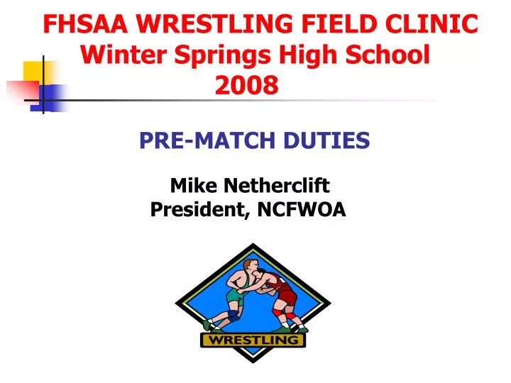 fhsaa wrestling field clinic winter springs high school 2008