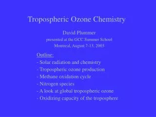 Tropospheric Ozone Chemistry