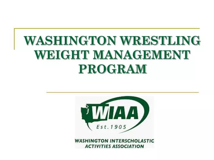 washington wrestling weight management program