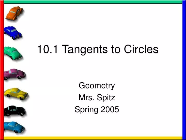10 1 tangents to circles