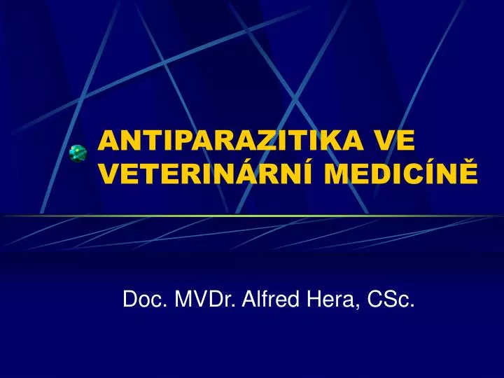 antiparazitika ve veterin rn medic n