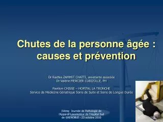 Chutes de la personne âgée : causes et prévention