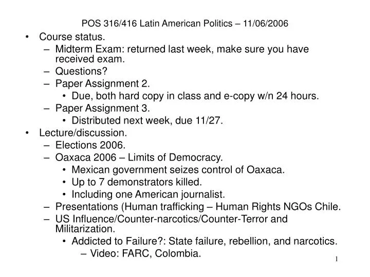 pos 316 416 latin american politics 11 06 2006