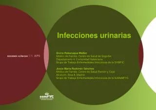 Infecciones urinarias