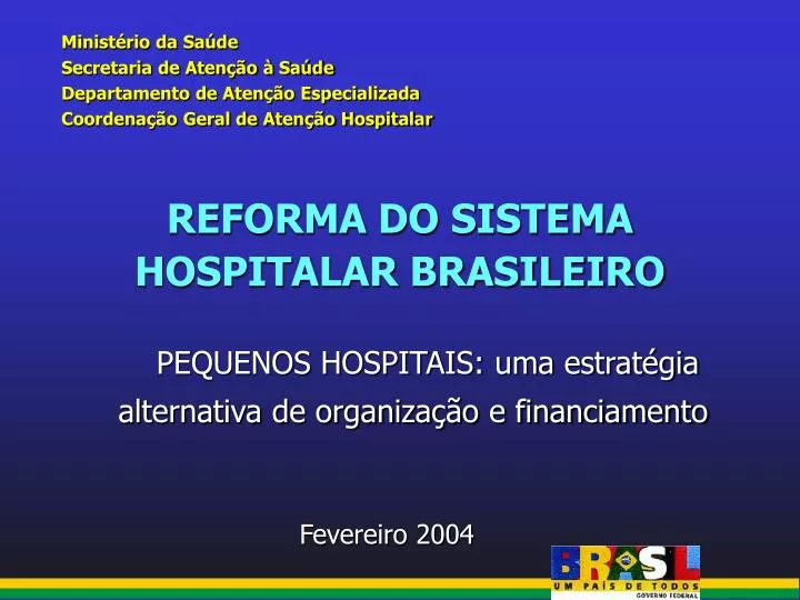 reforma do sistema hospitalar brasileiro