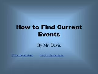 How to Find Current Events