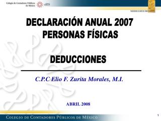 C.P.C Elio F. Zurita Morales, M.I.