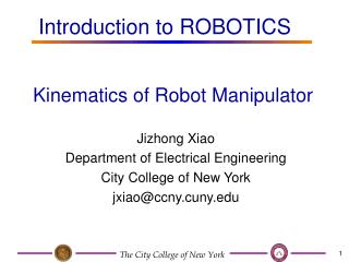 Kinematics of Robot Manipulator