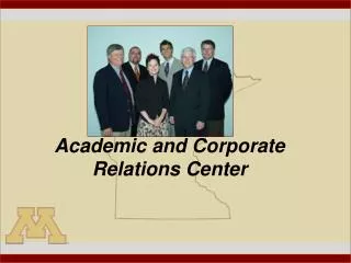 Academic and Corporate Relations Center