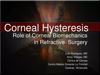 Corneal Hysteresis