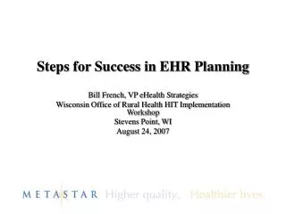 Steps for Success in EHR Planning