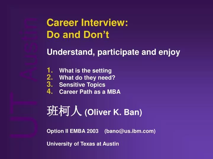 career interview do and don t