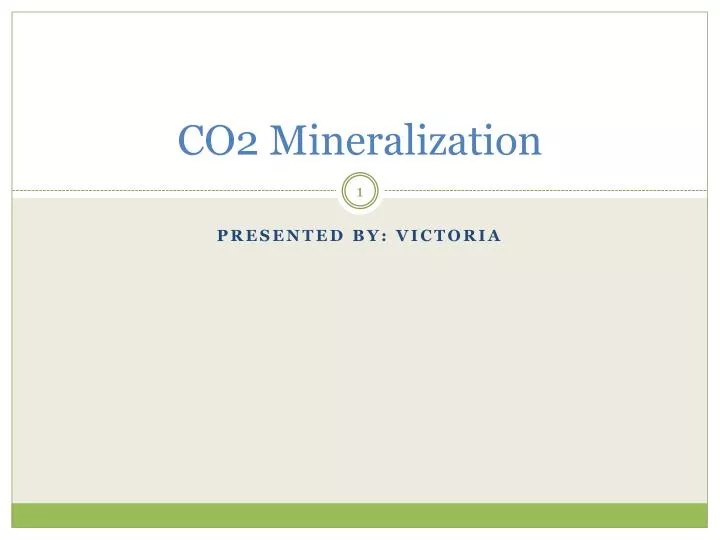 co2 mineralization