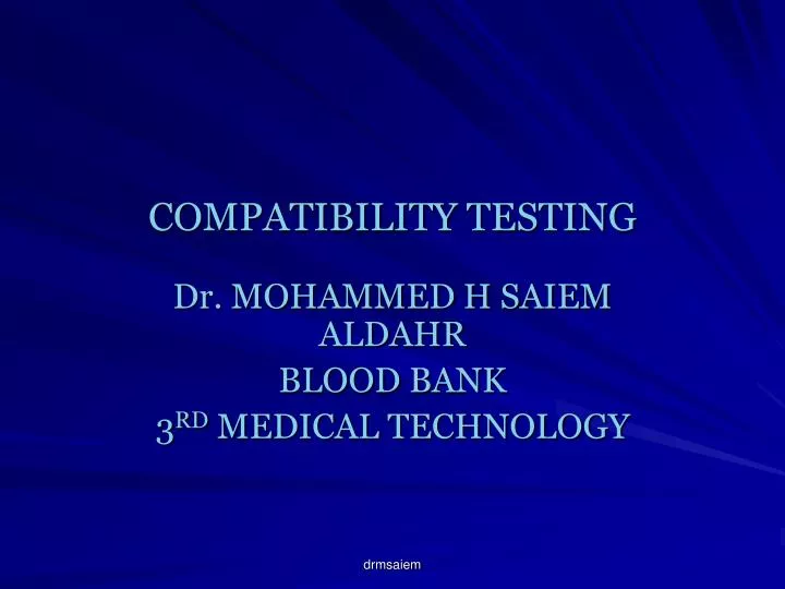 compatibility testing