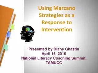 Using Marzano Strategies as a Response to Intervention