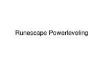 Runescape Powerleveling - slide 1