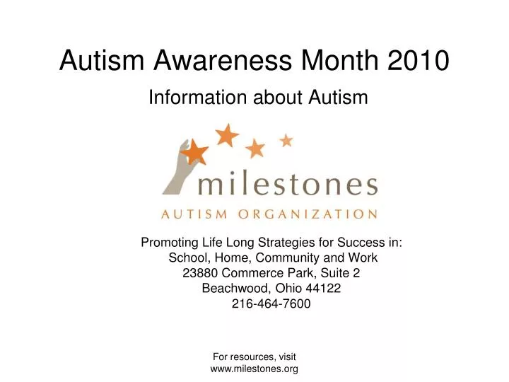 autism awareness month 2010 information about autism