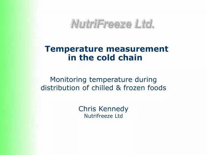 temperature measurement in the cold chain