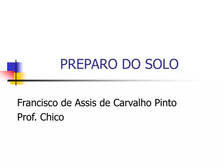 preparo do solo