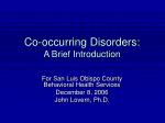 Co-occurring Disorders: A Brief Introduction - slide 1