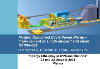 &quot;Energy Efficiency in IPPC-installations&quot; 21 and 22 October 2004 Vienna