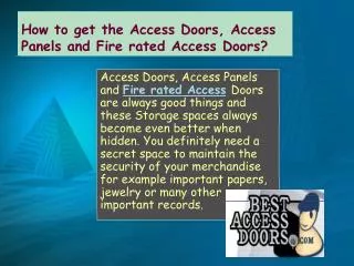 Access Panels and Fire rated Access Doors