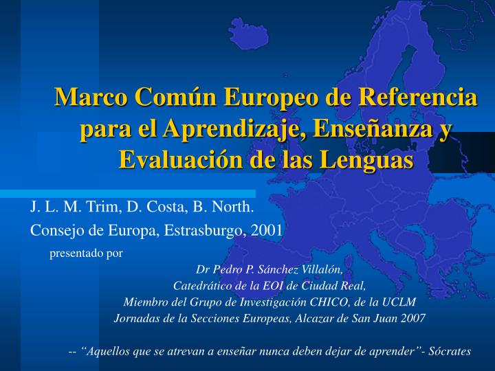 PPT - Marco Común Europeo De Referencia Para El Aprendizaje, Enseñanza ...