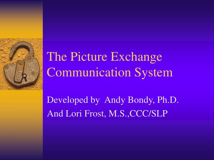 the picture exchange communication system