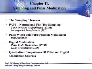 Chapter 11. Sampling and Pulse Modulation