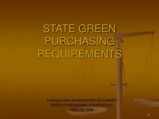 STATE GREEN PURCHASING REQUIREMENTS