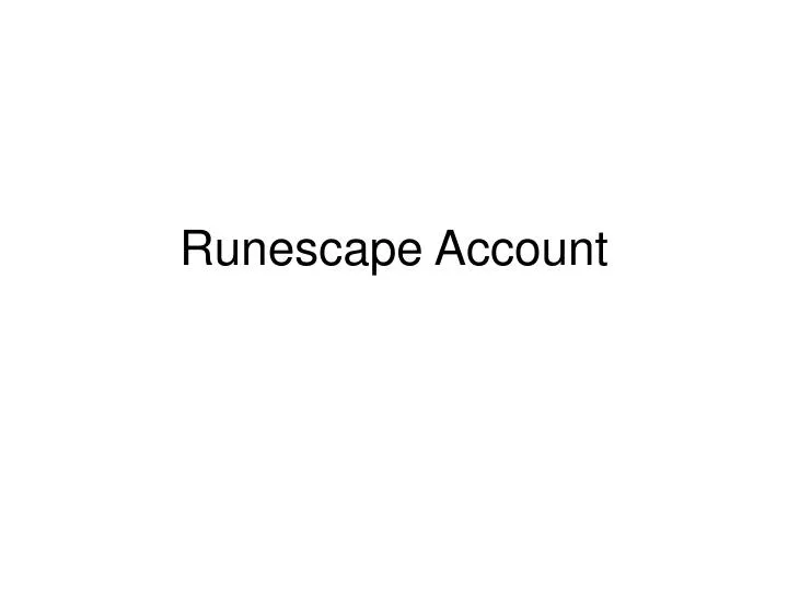 runescape account