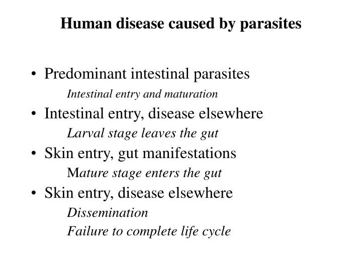 human disease caused by parasites