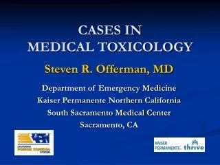 CASES IN MEDICAL TOXICOLOGY