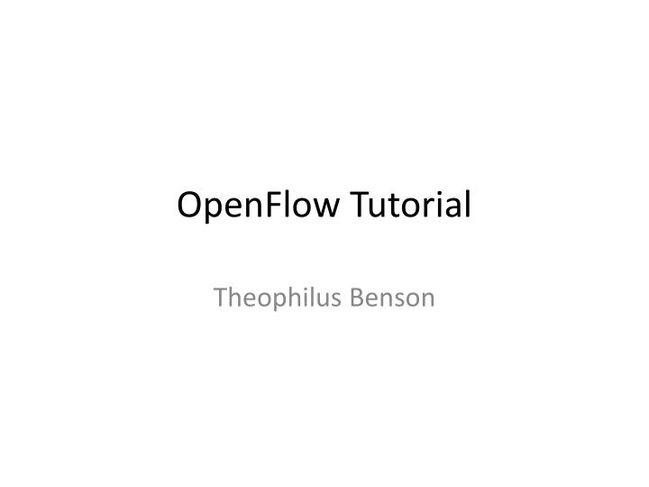 openflow tutorial