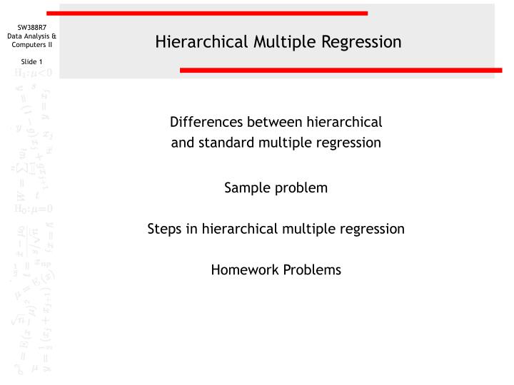 hierarchical multiple regression