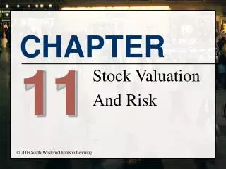 Stock Valuation And Risk