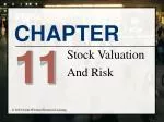 Stock Valuation And Risk - slide 1