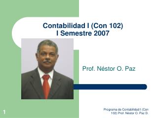 Contabilidad I (Con 102) I Semestre 2007