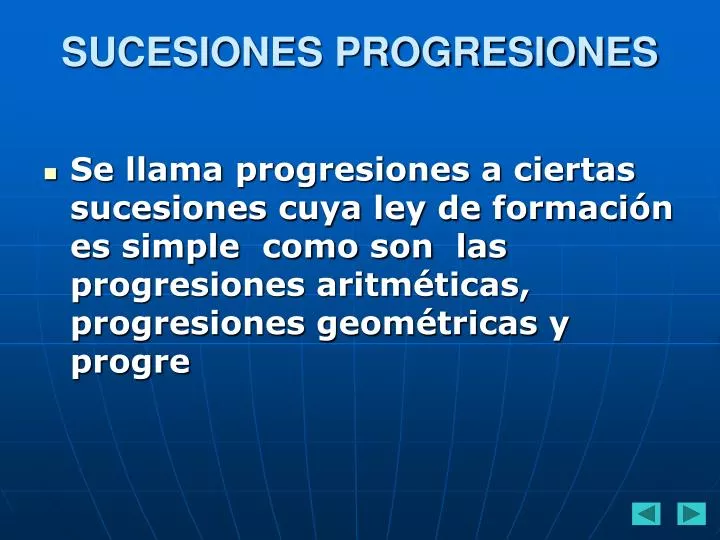 sucesiones progresiones