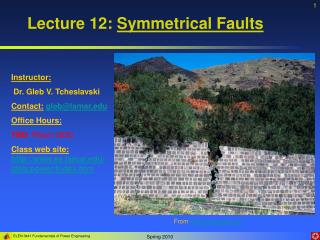 Lecture 12: Symmetrical Faults