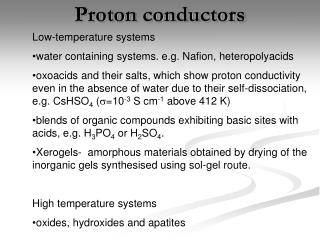 Proton conductors