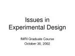 Issues in Experimental Design - slide 1
