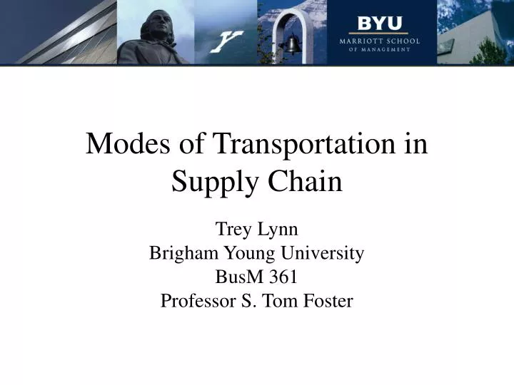 modes of transportation in supply chain