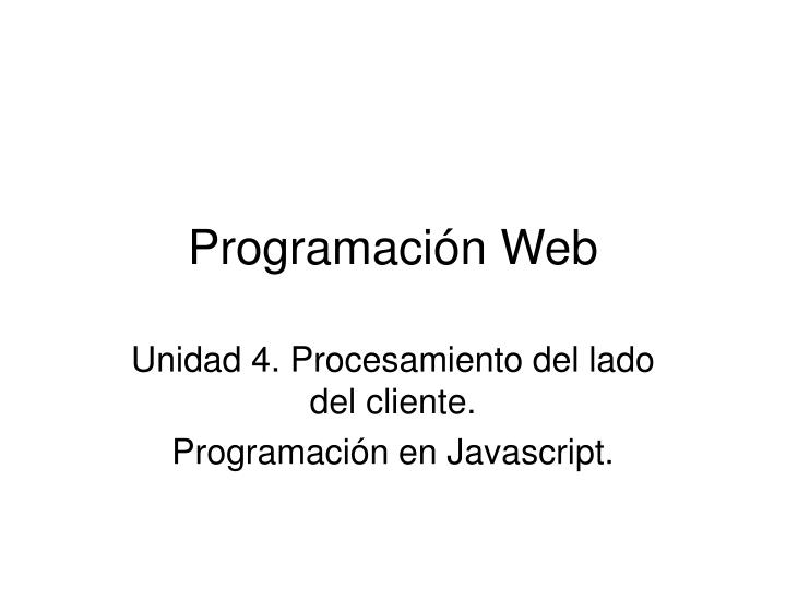 programaci n web