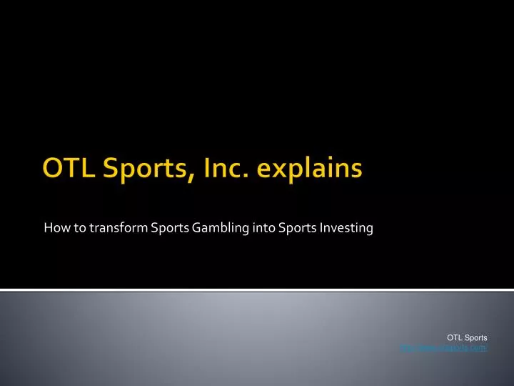 how to transform sports gambling into sports investing