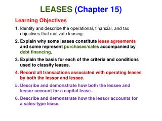 LEASES (Chapter 15)