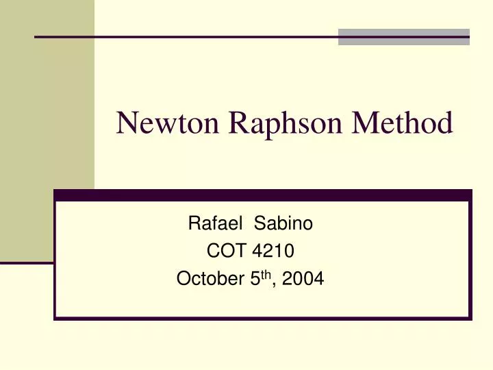 newton raphson method