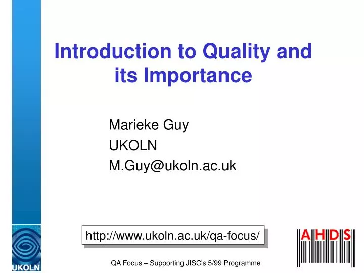 introduction to quality and its importance